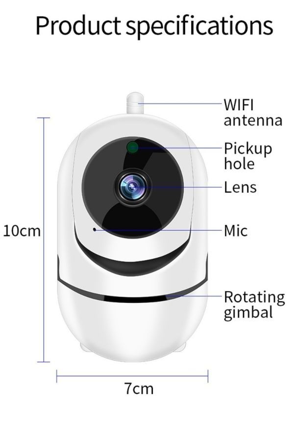 見守りカメラ　ペットカメラ　ワイヤレスカメラ ネットワークカメラ ベビーモニター 監視カメラ 防犯カメラ　webカメラ　IPカメラ_画像3