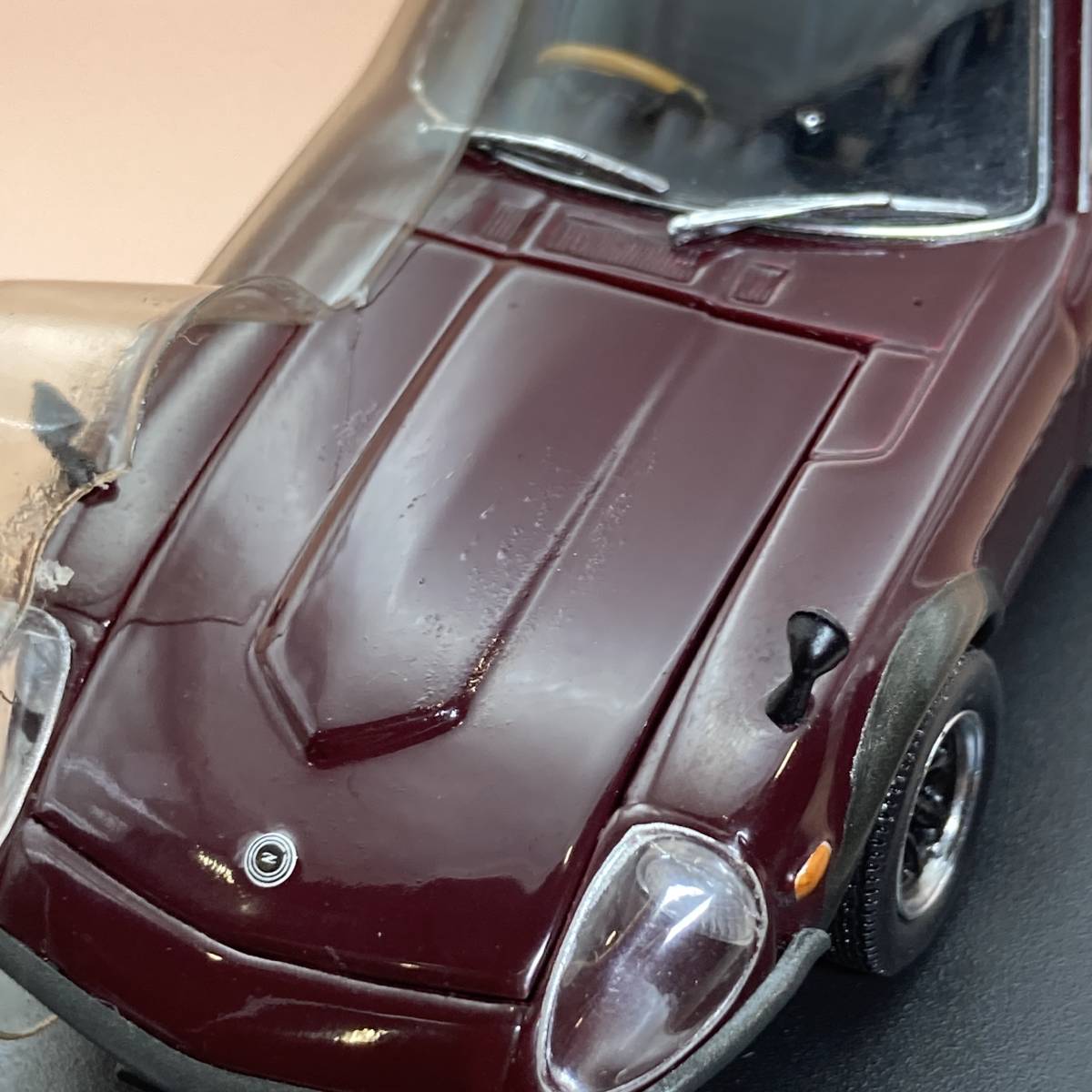 1/43 京商 フェアレディZ 240ZG マルーン あずき色 パープル クロームワイドホイール 03167M Kyosho Fairlady Maroon Wide Wheel Ver._画像5