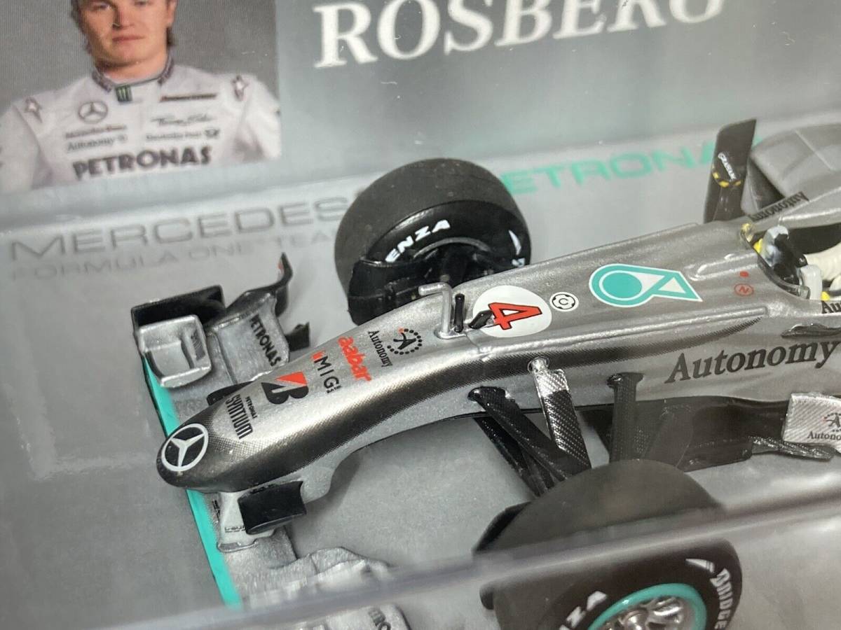 1/43 ミニチャンプス メルセデス ロズベルグ MGP W01 マレーシアGP 2010 410100104 MINICHAMPS NICO ROSBERG MERCEDES PETRONASの画像4