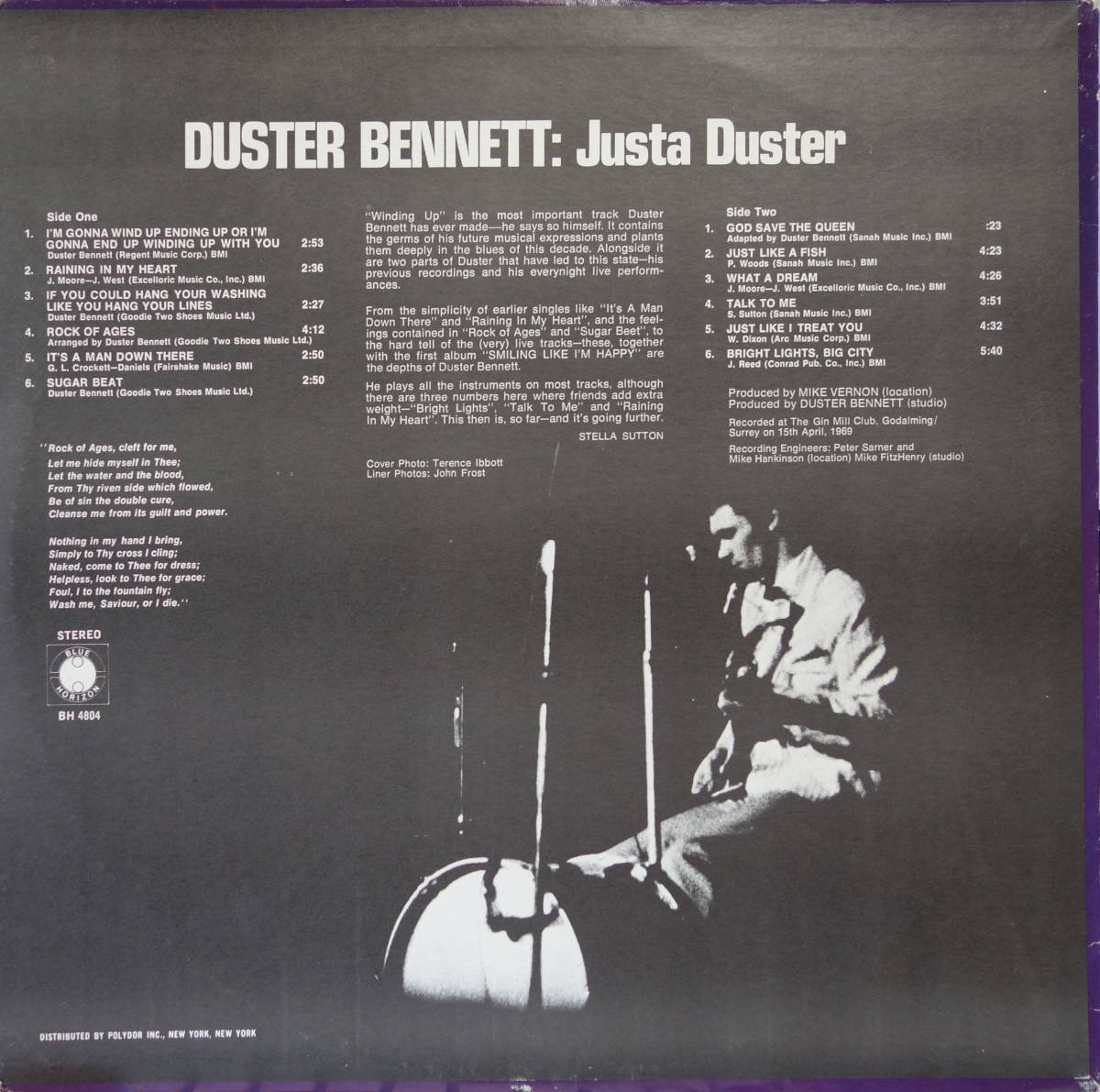 BLUES LP：DUSTER BENNETT／Justa Duster6500_画像2