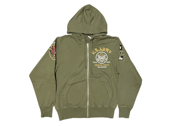 TEDMAN　完売商品！　ZIP UPパーカ　KHAKI　40サイズ　撮影サンプル　TDSP-119_画像1