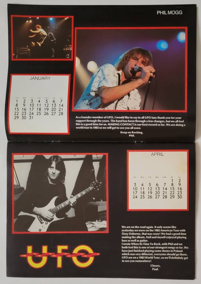 UFO pamphlet 3 pcs. PROGRAM 1981 WILD WILLING INNOCENT WORLD TOUR 83 MAKING CONTACT POSTER 94 JAPAN. day Michael Schenker Billy Sheehan