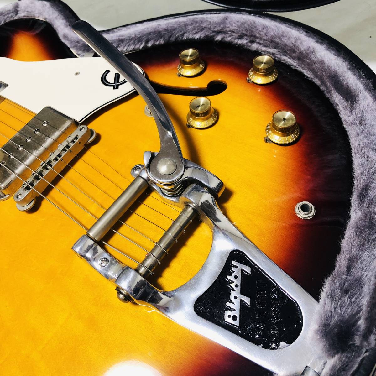 Epiphone Casino Bigsby 1996年製 Made in Japan エピフォン カジノ 限定モデル オレンジラベル 5桁 下倉 寺田楽器 Pre-Elitist_画像6