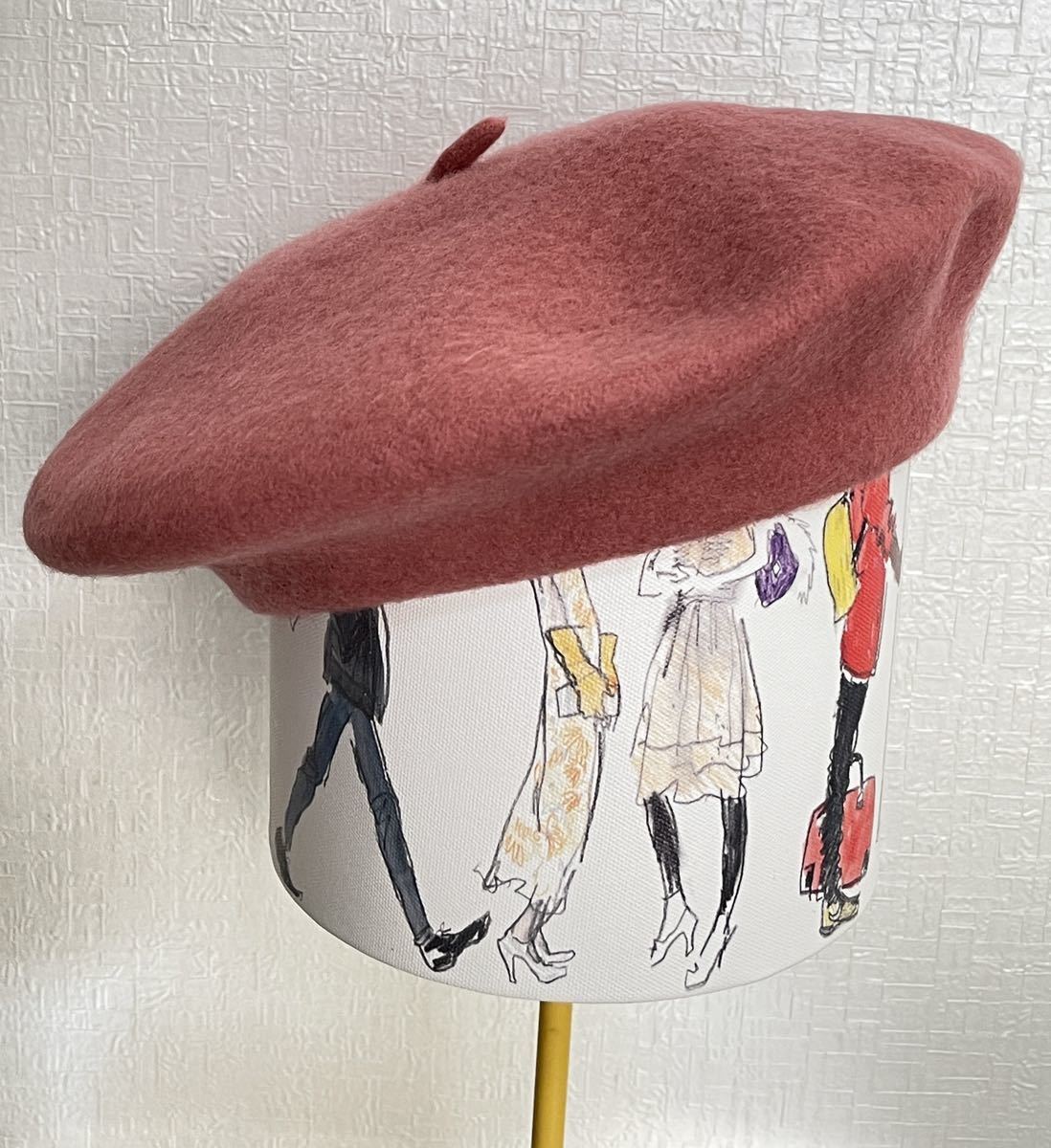 Beret Hat Ladies Hat Australia Wool 90%Dusty Pink