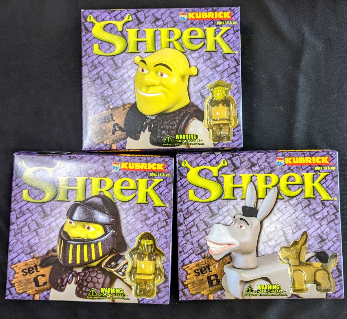 キューブリック シュレック BOX版 A+B+Cセット フィギュア Kubrick メディコムトイ Medicom Shrek