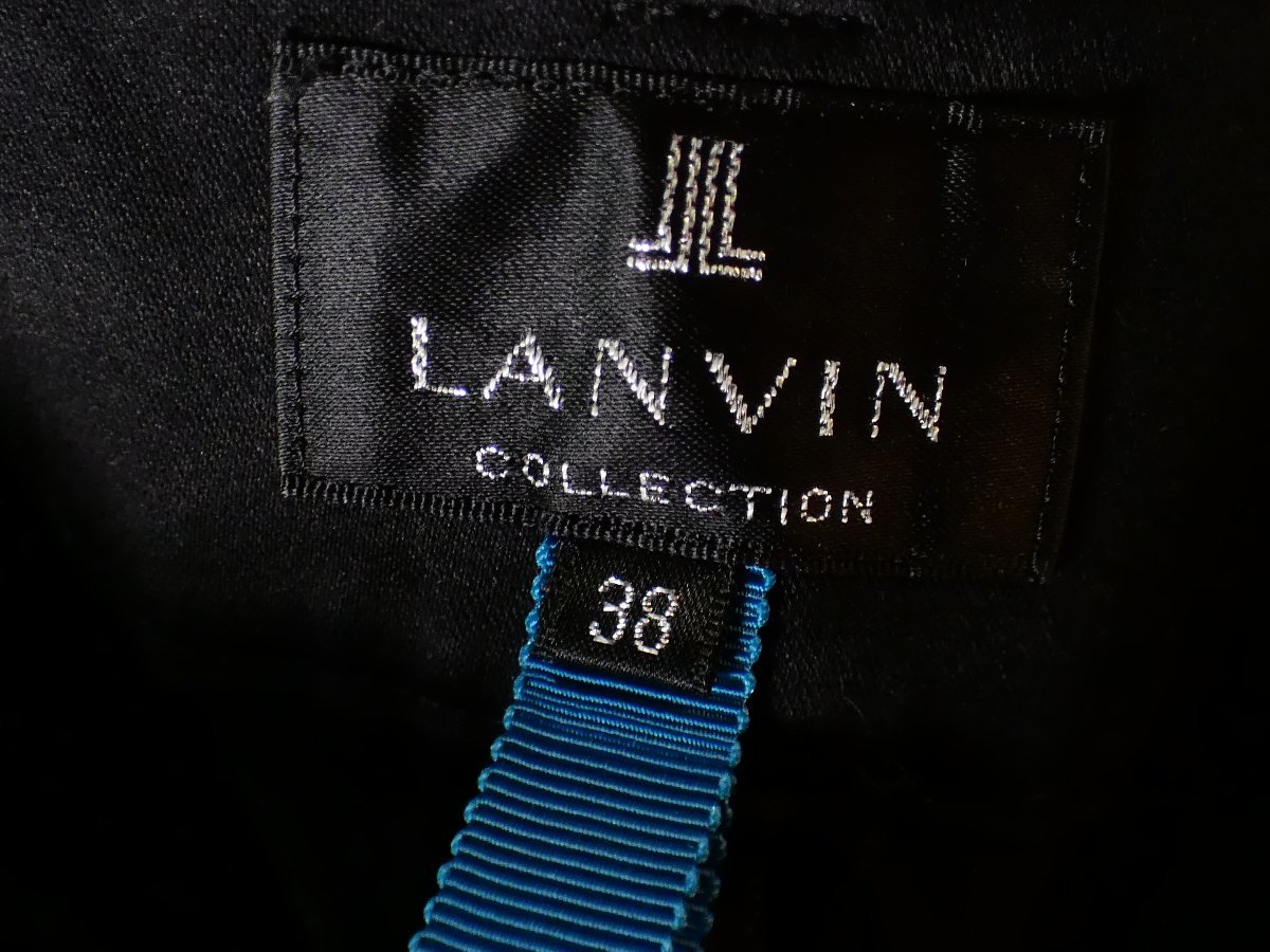 ランバン　LANVIN collection　クロプドパンツ【L's(38)/2万円/ブラック/Sランク】f3A_画像4