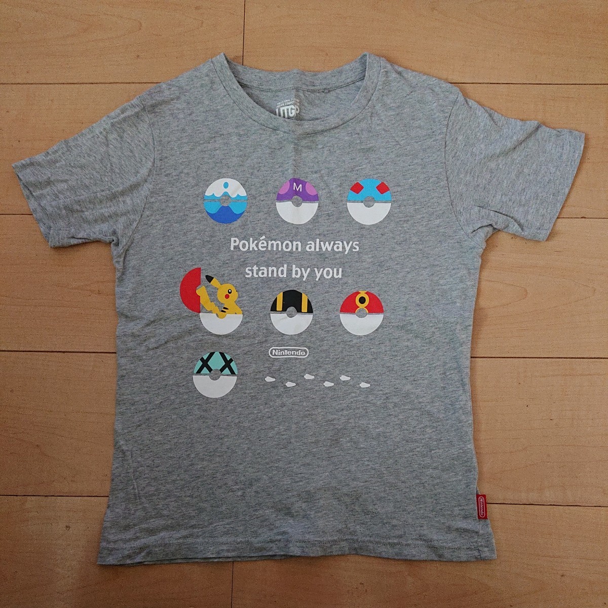 【USED】 UTGP × ポケモン Tシャツ 140㎝ ☆ ポケットモンスター ピカチュウ モンスターボール マスターボール ティーシャツ シャツ_画像1