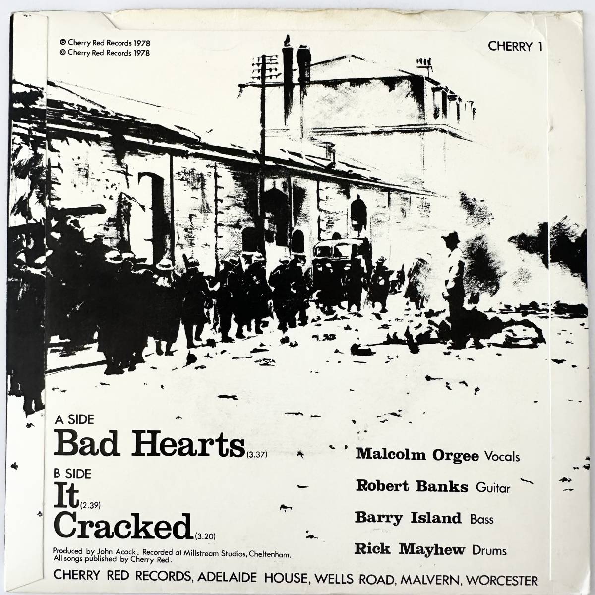 THE TIGHTS - Bad Hearts 7" メガレア 1978 オリジナル 70's UK PUNK ROCK KBD パンク天国 パンク図鑑_画像2