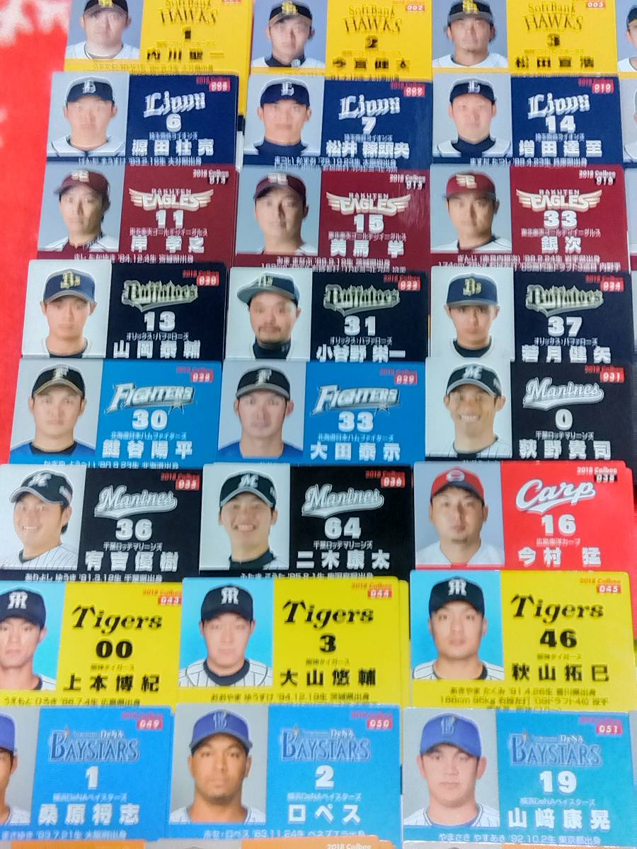 送料140円 カルビー 2018 第1弾 レギュラーカード 62枚セット プロ野球チップスカード 同梱可の画像2