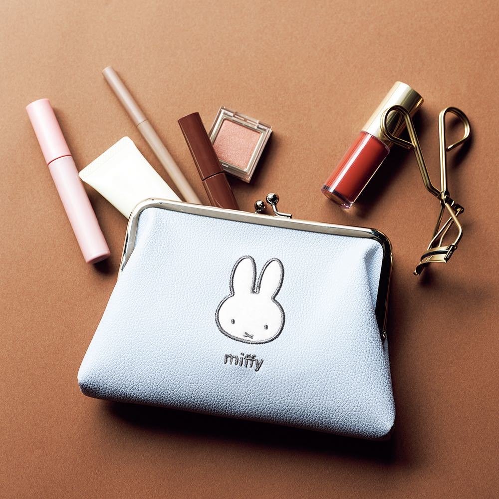 SPRiNG (スプリング) 2023年 12月号 《付録》 miffy ふわふわアップリケのミッフィーがかわいい レザー調がま口ポーチ_画像1