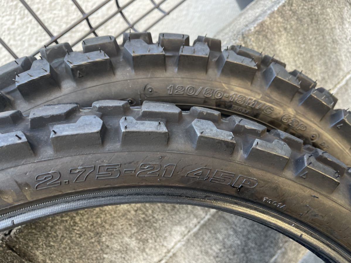 BRIDGESTONE TW301 2.75-21 TW302 120/80-18セット_画像2