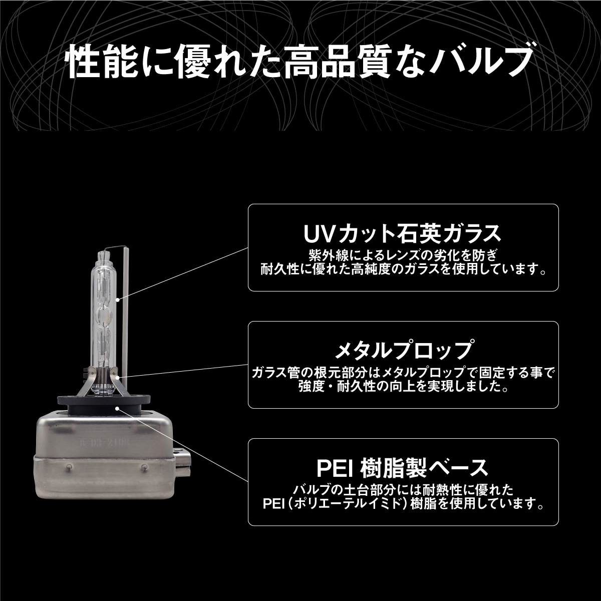 アウディ A5 S5 RS5(8T 8F) A6 S6 RS6(C6 4F) A8(D4 4H) SOLオリジナル 純正交換 ヘッドライト HID D3Sバルブ バーナー 35W 6000K 1年保証_画像6