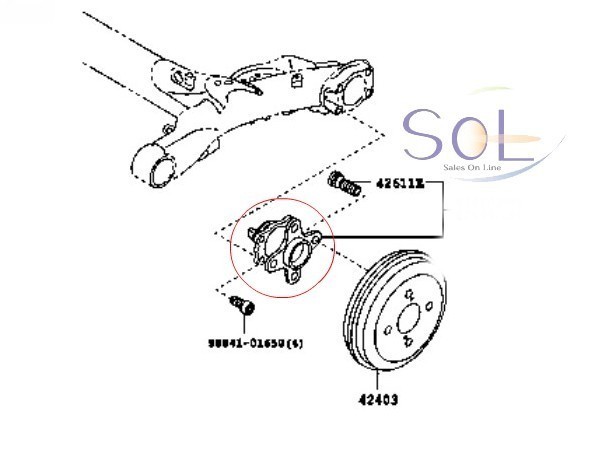 ダイハツ タント(LA600S LA610S L375S L385S) タントエグゼ(L455S L465S) リア ハブベアリング 左右セット 42410-B2080 42410-B2040_画像6