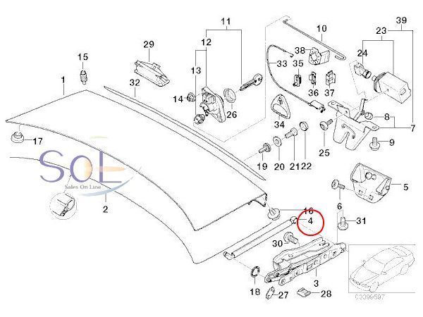 BMW E39 リアトランクダンパー 525i 528i 530i 540i M5 51248222913 出荷締切18時の画像2