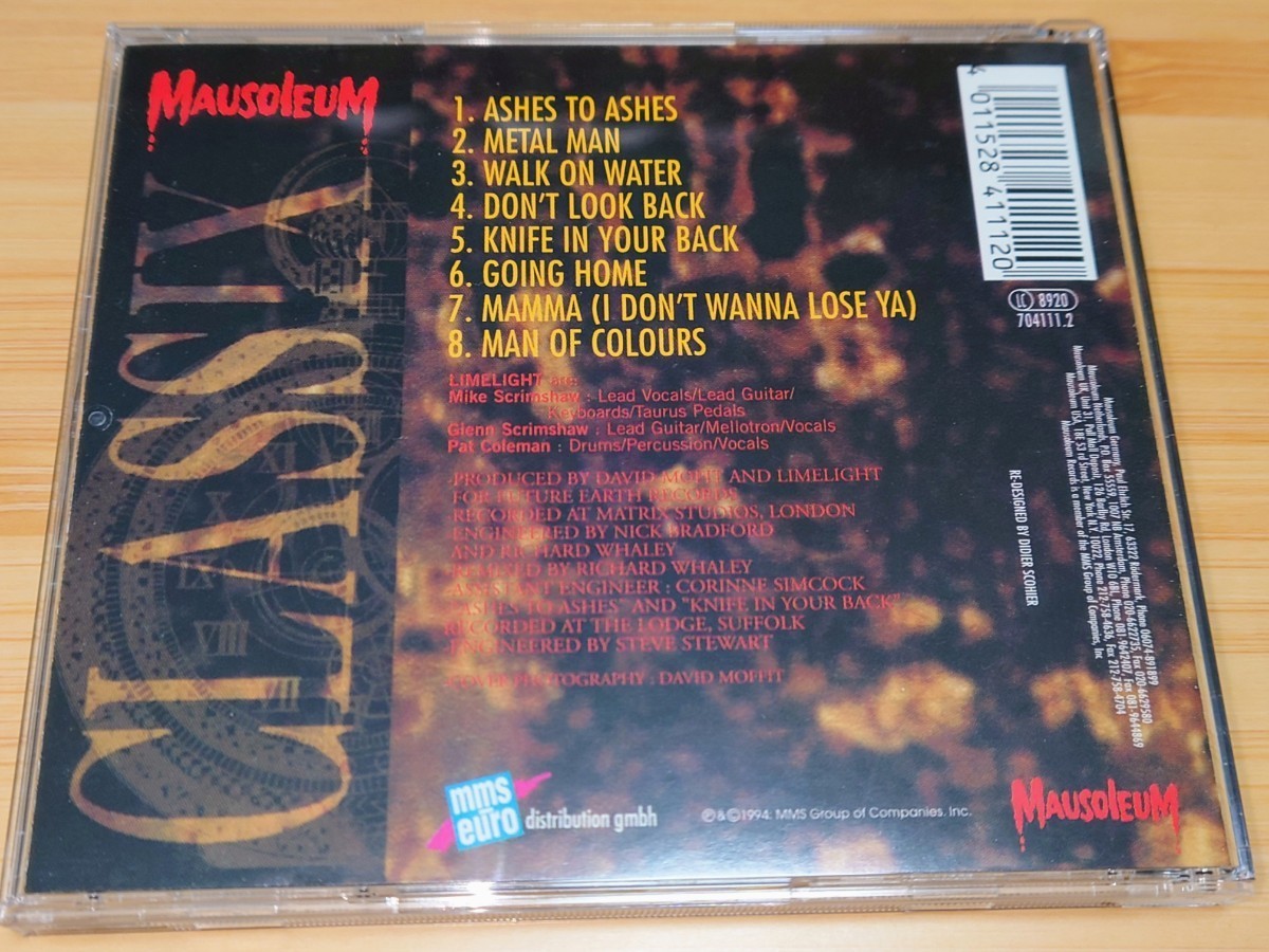 【即決 輸入盤 名作】LIMELIGHT◆ASHES TO ASHES◆1980年作品◆NWOBHM◆1994　MAUSOLEUM_画像2