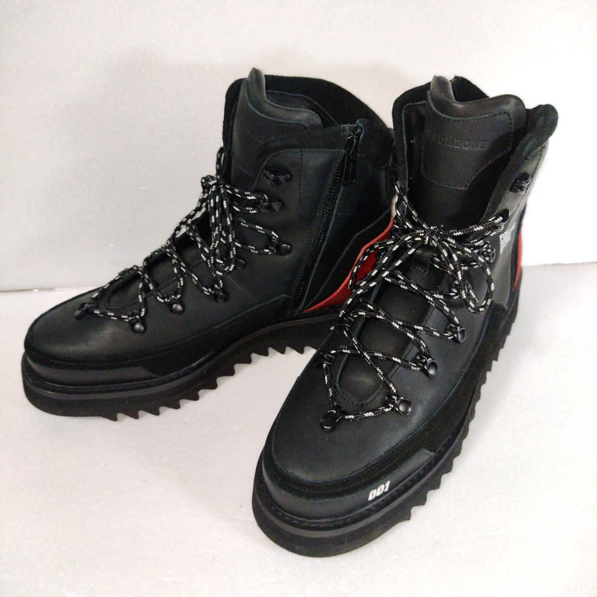 ▲forsomeone satoshiogawa MOUNTAIN BOOTS マウンテンブーツ 黒×赤 vibram