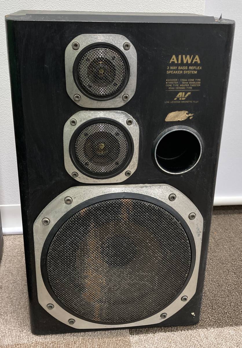 ★在庫処分　ジャンク　AIWA　アイワ　CDS-303A　ステレオカセットレシーバー　CX-S303ES　３WAY BASS REFLEX SPEAKER SYSTEM　795_画像4