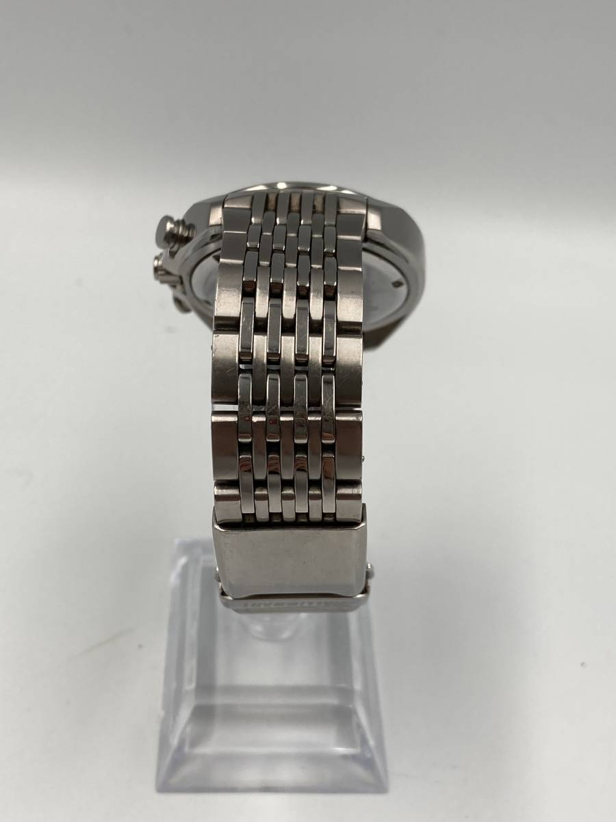 【美品】ジャンク　RALLI ART　TITANIUM　SOLAR-TECH　W.R.bar　保証書付　ベルト付　メンズ　腕時計　watch　シルバー　針レッド　829‐1_画像3