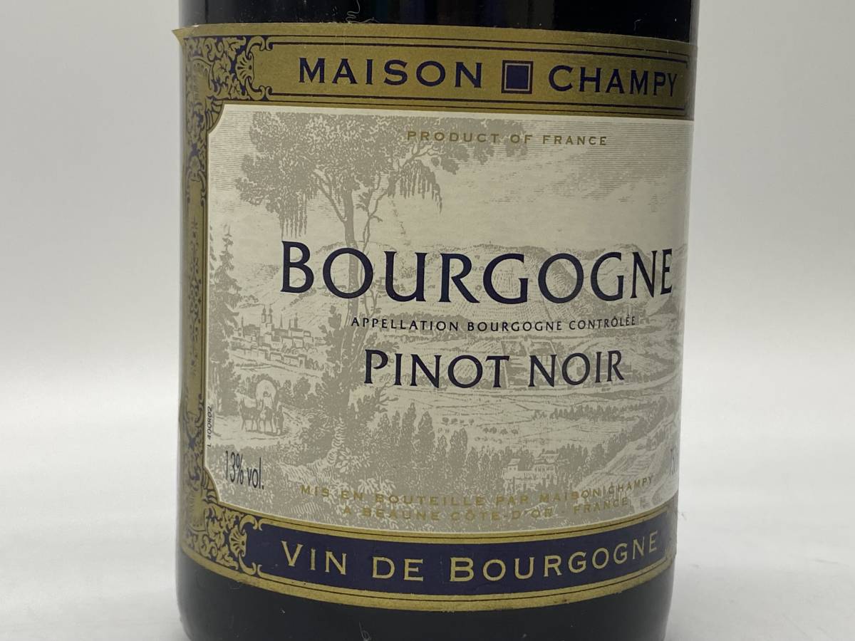 2002年　750ml　ブルゴーニュ　ピノノワール　MAISON　CHAMPY　BOURGOGNE　PINOT　NOIR　未開栓_画像2