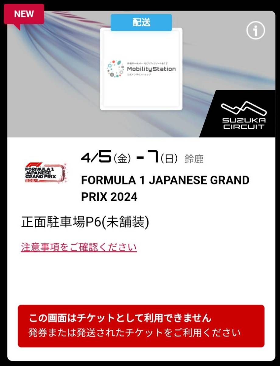 受注製作 F1 駐車券 日本グランプリ P6 駐車場 | www.takalamtech.com