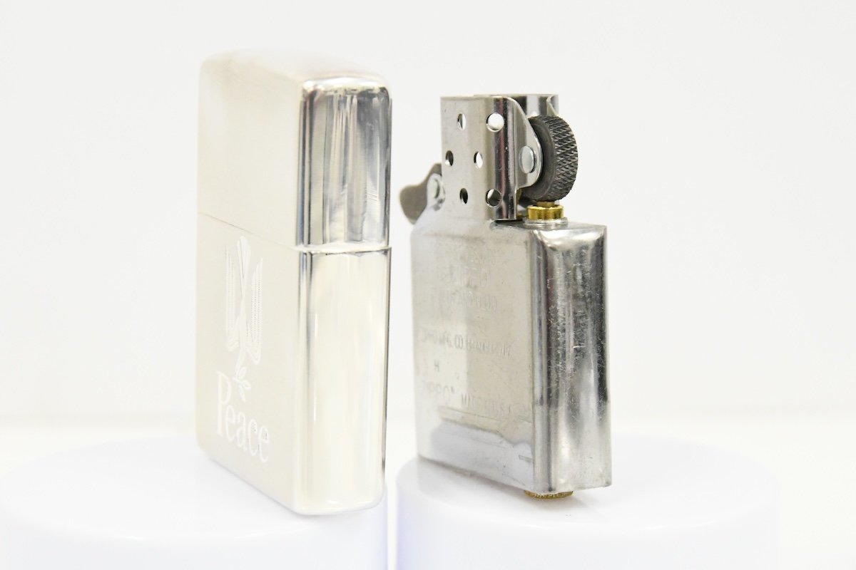 Zippo ジッポー Peace 限定品 2011年製 オイルライター 喫煙具 木箱入り ナンバリングあり 20781659_画像4