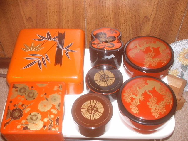  Showa Retro . used tableware 7 point set .