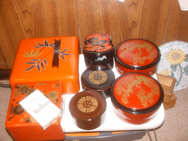  Showa Retro . used tableware 7 point set .