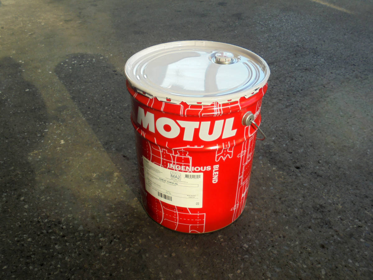 MOTUL モチュール 空ペール缶 20L ゴミ箱 ガレージチェア バケツ オブジェ_画像1