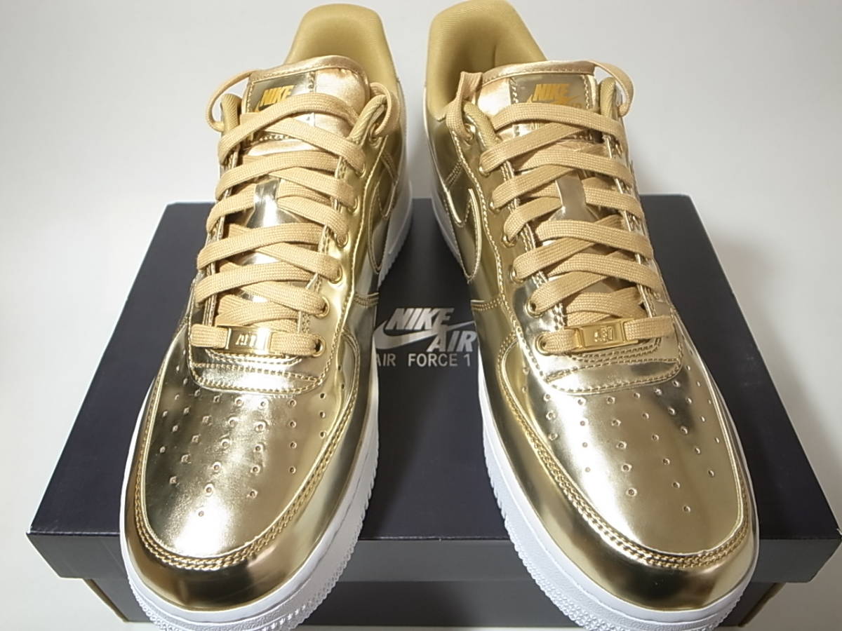 【送料無料】NIKE W AIR FORCE 1 SP METALLIC GOLD/CLUB GOLD-WHITEメタリックゴールド金白エアフォースCQ6566-700メンズUS10.5/28.5cm新品_画像6