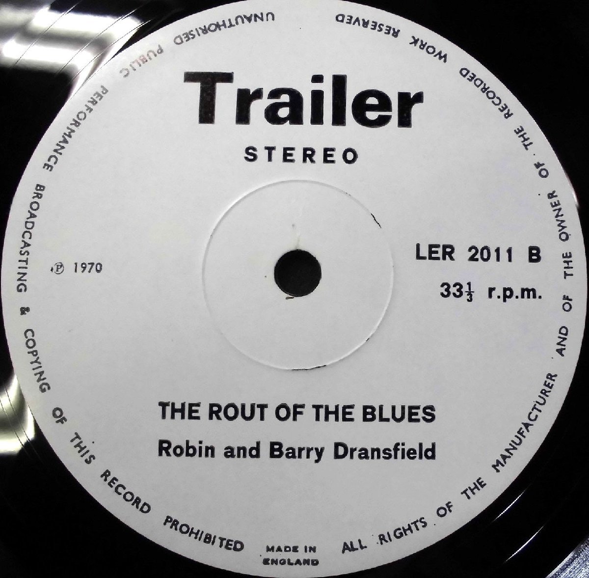 ●UK-Trailerオリジナルw/White Labels,First-Pressing!! Robin & Barry Dransfield / The Rout Of The Blues_画像8