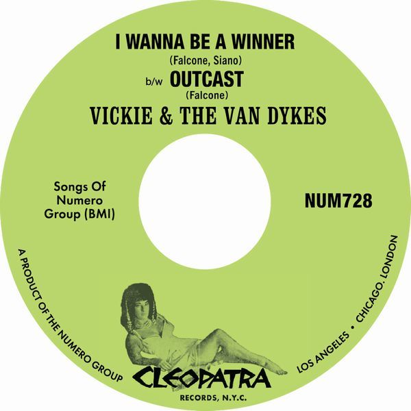 【新品】 VICKIE & THE VAN DYKES / I WANNA BE A WINNER B/W OUTCAST (7 - PEACH & WHITE MARBLE) (輸入7)_画像1