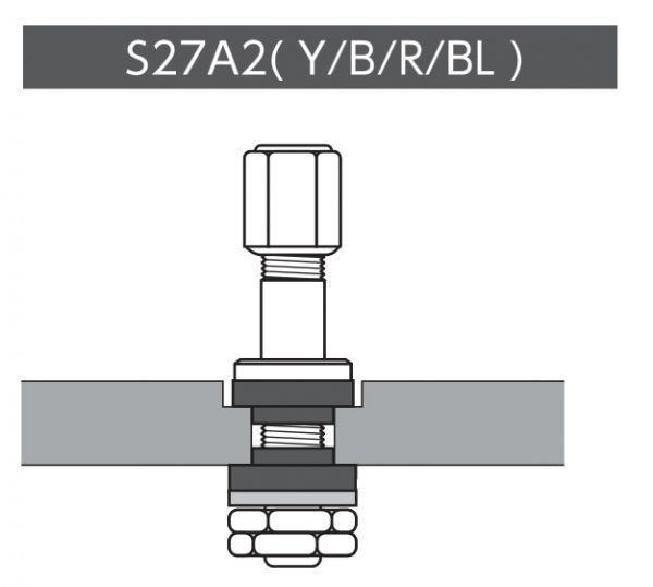 ENKEI 純正バルブ/S27A2B/軽量アルミ製/ブラック/RPF1 RPF1RS RS+M 等/未使用/4個セット_画像4