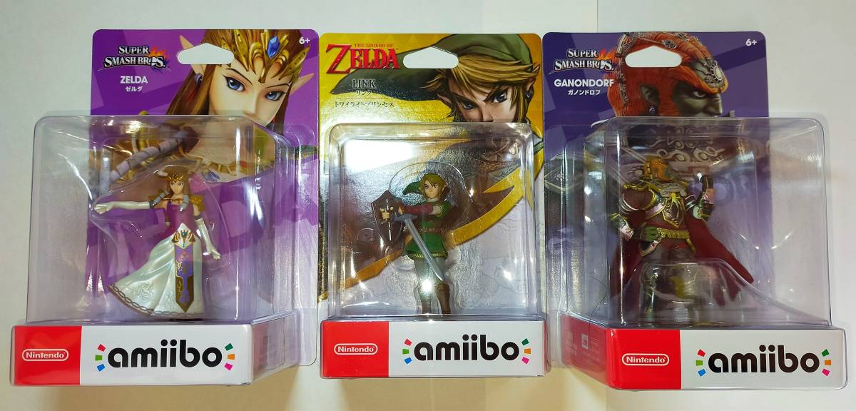  unopened new goods amiibo link ( twilight Princess ) Zelda ga non dorof3 kind set Zelda. legend series Nintendo switch Amiibo 