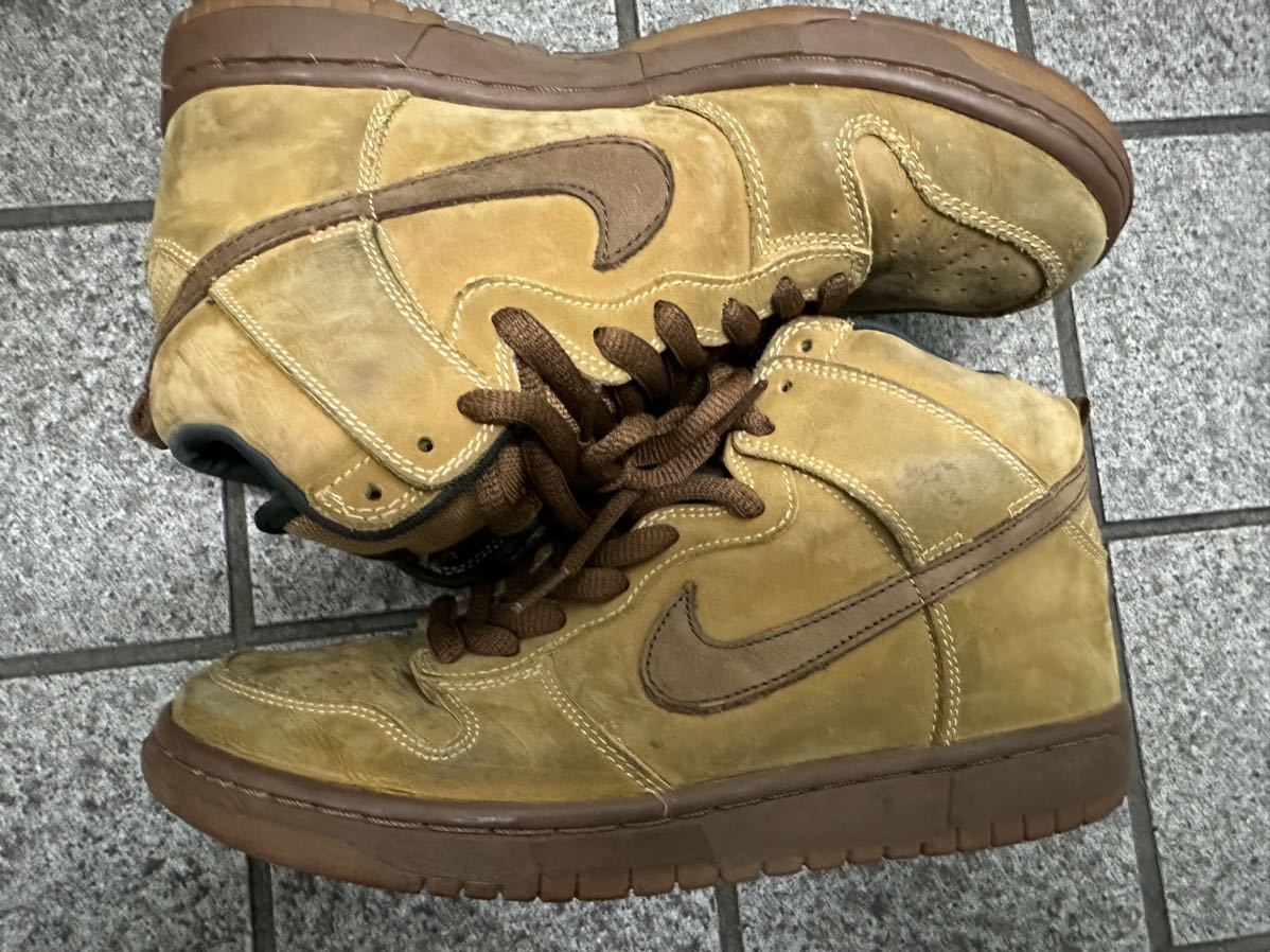 2002 NIKE DUNK HIGH PRO SB WHEAT US8 305050-221_画像1