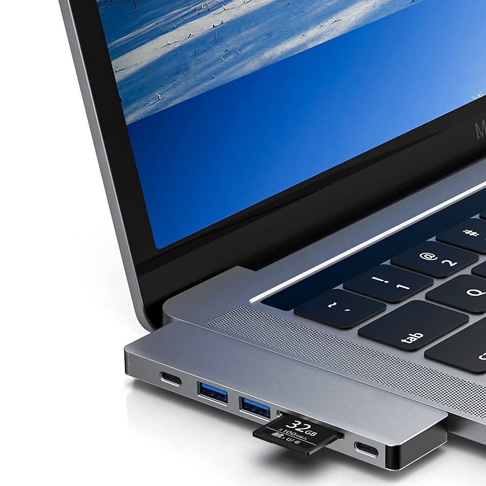 Macbook ハブ Macbook Air Pro ハブ 2022 超軽量 7ポート USB C ハブ USB Type C ハブ USB C HDMI 4K出力 PD充電変換アダプタ (Light Gray)_画像7
