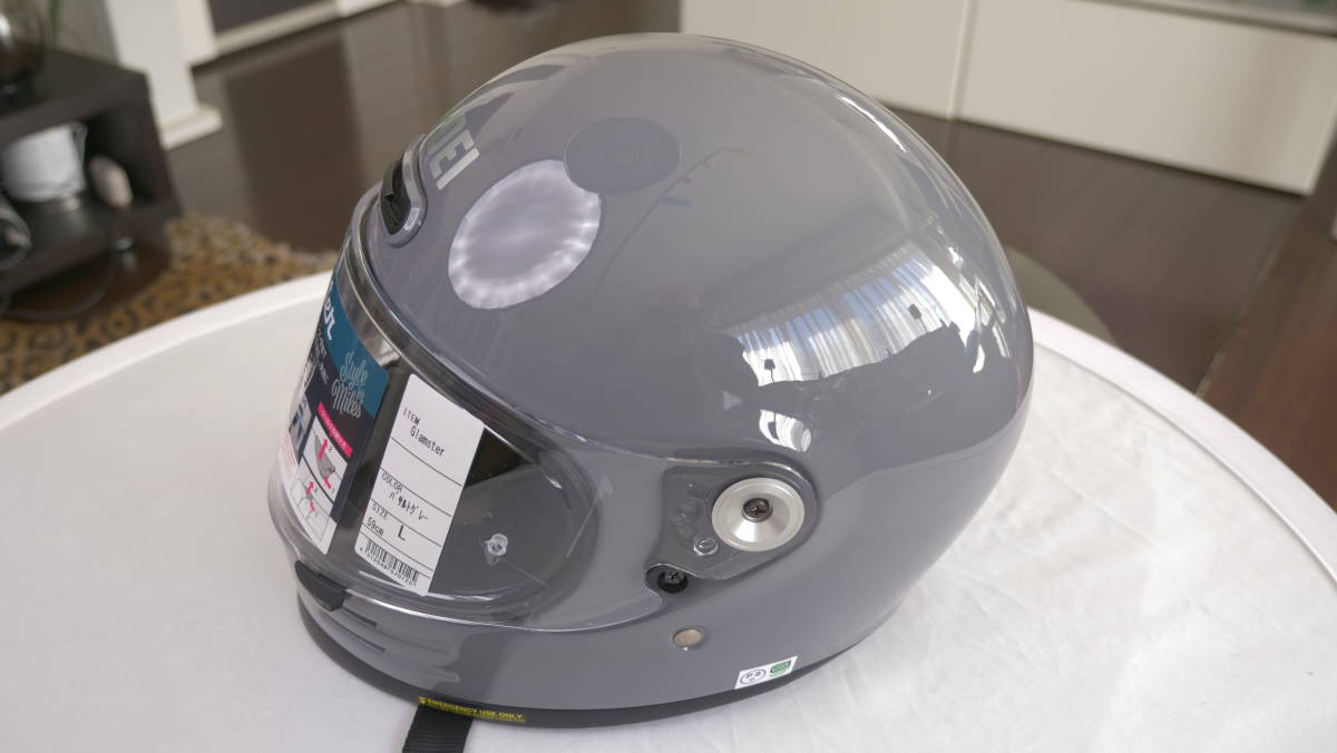 SHOEI ショウエイ Glamster グラムスター バサルトグレー Lサイズ 元箱付き 未使用のシールド付き_画像3