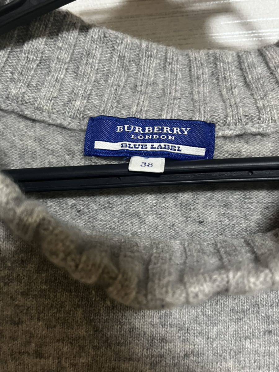 Burberryバーバリー半袖セーター ☆上品グレー_画像3