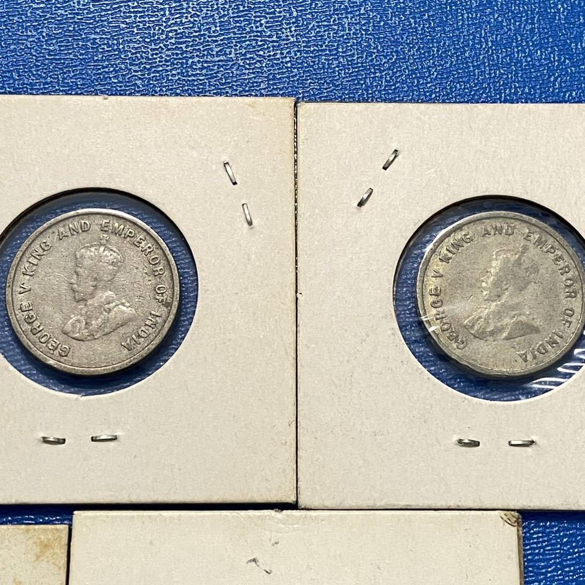 海峡植民地、イギリス領マラヤ、マラヤ連邦のコイン　5枚　ジョージ5世　ジョージ6世_画像4
