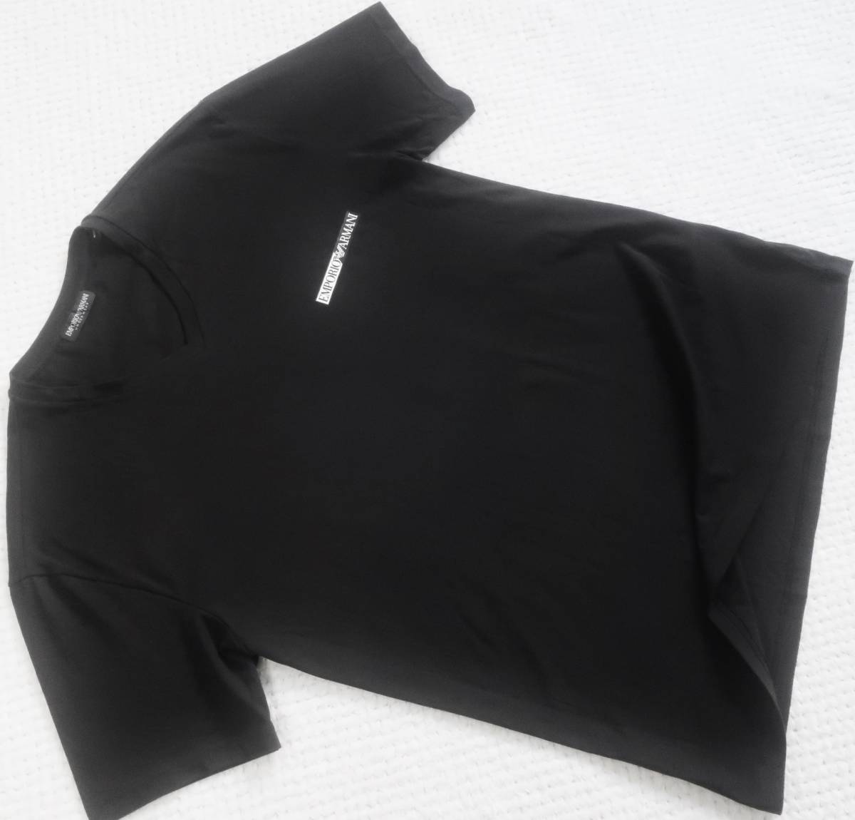 新品★エンポリオ アルマーニ★セクシーな ブラック Tシャツ★ストレッチ スリム Vネック 黒 XL★EMPORIO ARMANI EA☆474_画像8