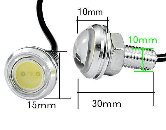 3ｗ ハイパワー LED ボルト デイライト ナンバー灯 フットランプ イルミネーション スポットライト 白 ホワイト_画像1