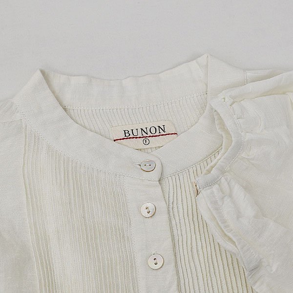 BUNONb non linen cotton pin tuck blouse pull over Ml23l0558