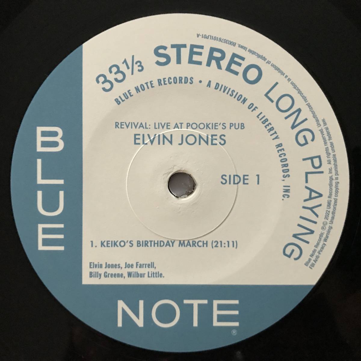 ELVIN JONES REVIVAL LIVE AT POOKIE'S PUB 3LP 開封のみ_画像3