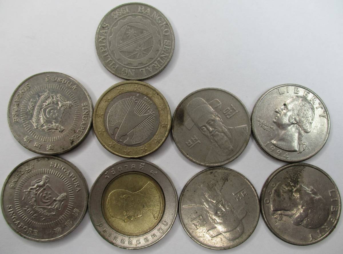 M-709 外国貨幣色々 アメリカ ユーロ フィリピン シンガポール ニュージーランド 南アフリカ他 の画像3