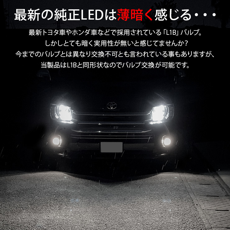 ダイハツ アトレーワゴン S700V S710V LEDフォグランプ L1B 3000k/6500K イエロー LEDバルブ フォグバルブ 交換用 LEDライト_画像2