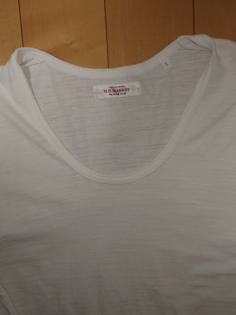 ハリウッドランチマーケット 七分袖 Tシャツ ホワイト 1の画像2