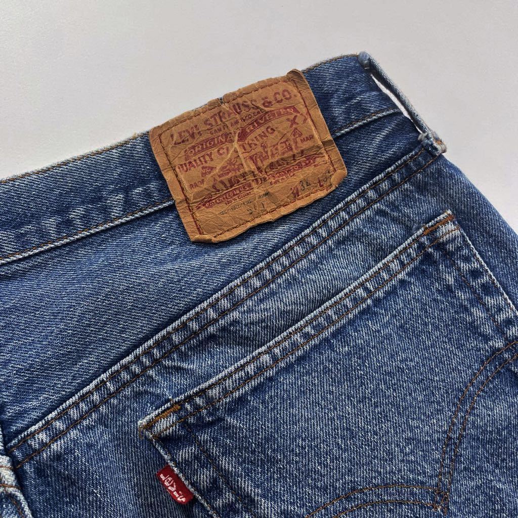 状態良好♪内股シングル 80s USA製 Levis 501 W34L31 ビンテージ ゴールデンサイズ リーバイス 501 ハチマル ヒゲ_画像5