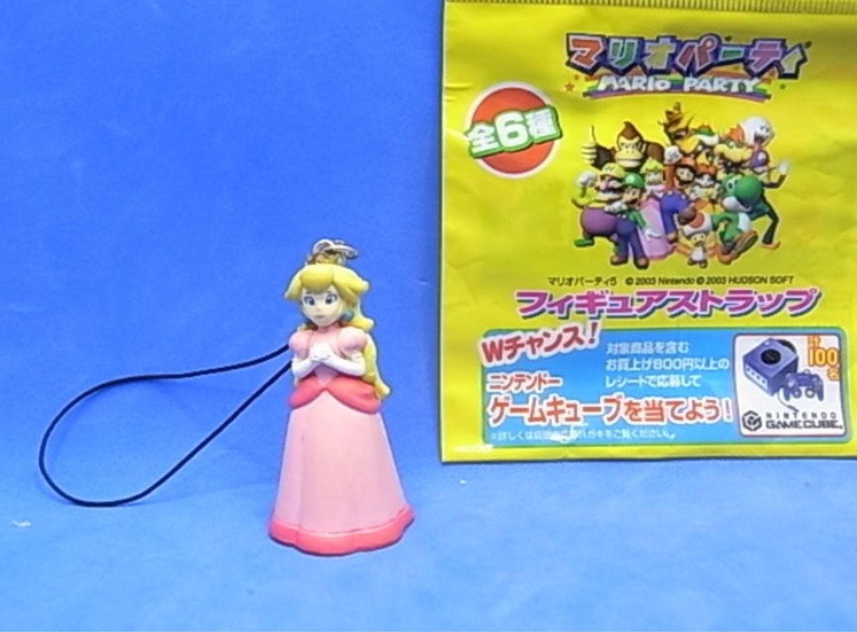 マリオパーティ5【ピーチ姫】フィギュア ストラップ 2003 コカ マリオパーティ5【ピーチ姫】フィギュア ストラップ 2003 コカ