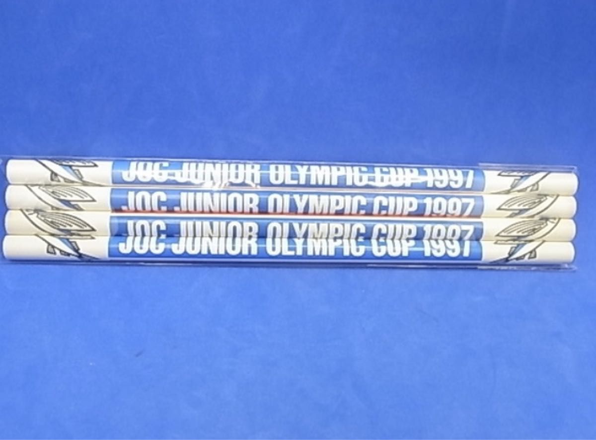 JOC 1997年 全国ジュニア オリンピック カップ 記念 えんぴつ　4本セット グッズ　水泳　スイマー　トビウオ　鉛筆