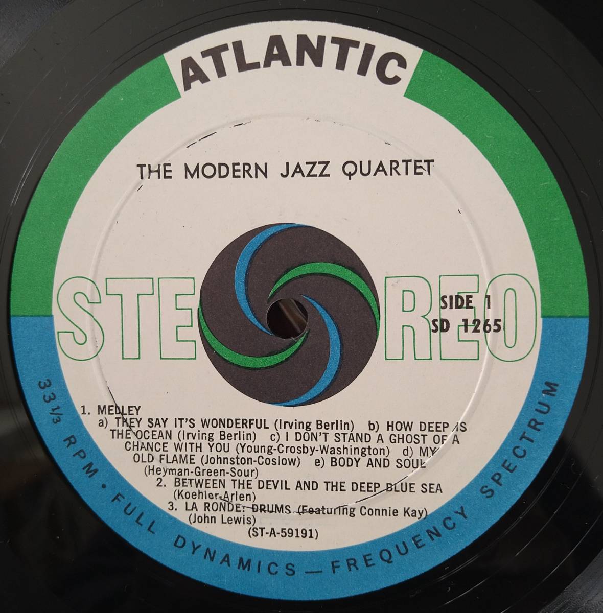 USブルズアイ盤【The Modern Jazz Quartet】The Modern Jazz Quartet (Atlantic 1265) コーティング 額縁ジャケ_画像4