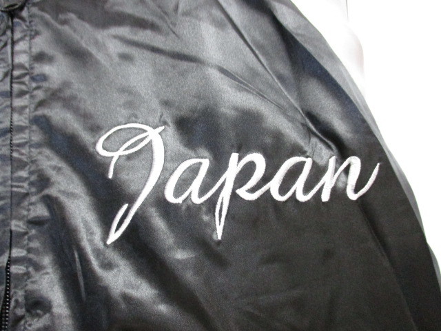 スカジャン　メンズLL XL　黒白　顔虎　虎刺繍デザイン　スーベニアジャケット　JAPAN　ヴィンテージ仕様スカジャン　12153_画像4